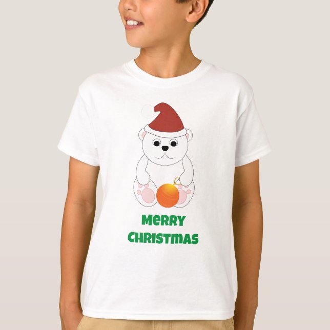 Camiseta Polar de Natal Papai Noel Personaliza o texto (Frente)
