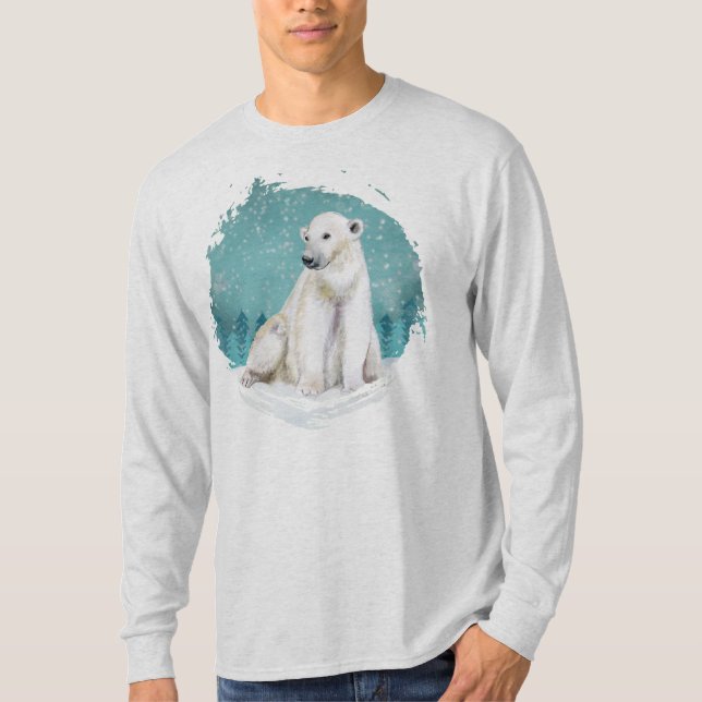 Camiseta Polar Urso Ártico Inverno (Frente)