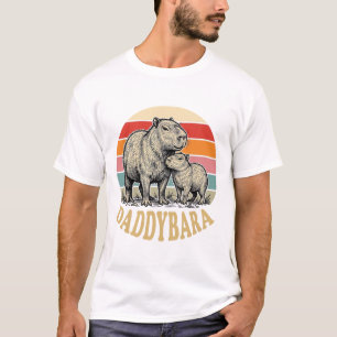 Camiseta Pôlder Capivara Pai Pôr do Sol Vintage_1