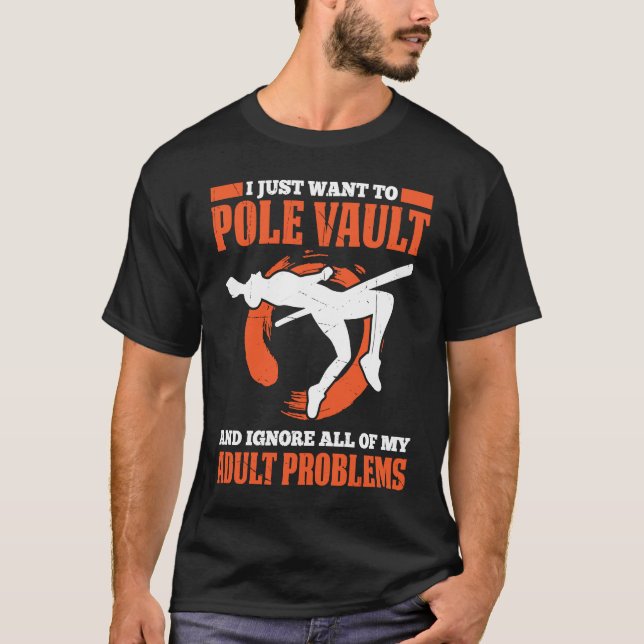 Camiseta Pole Vault For Athletics Bar High Jumper Track And (Frente)