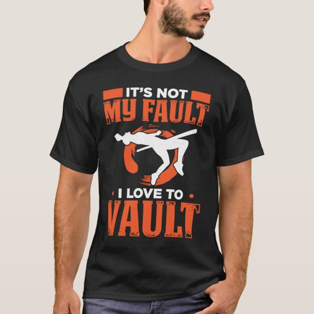 Camiseta Pole Vault For Athletics Bar High Jumper Track And (Frente)