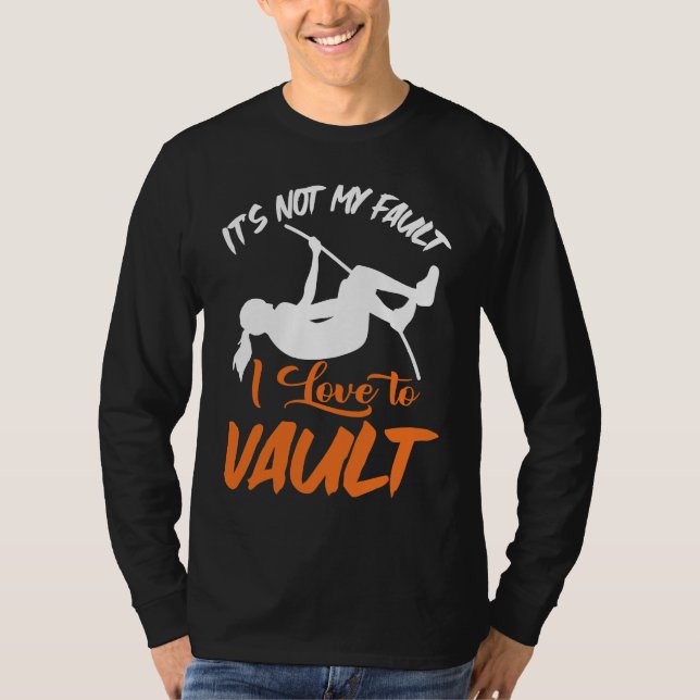 Camiseta Pole Vault Track Fault I Love Pole Vault (Frente)