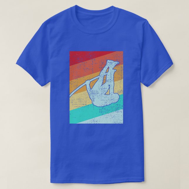 Camiseta Pole Vaulting Retro 2 (Frente do Design)