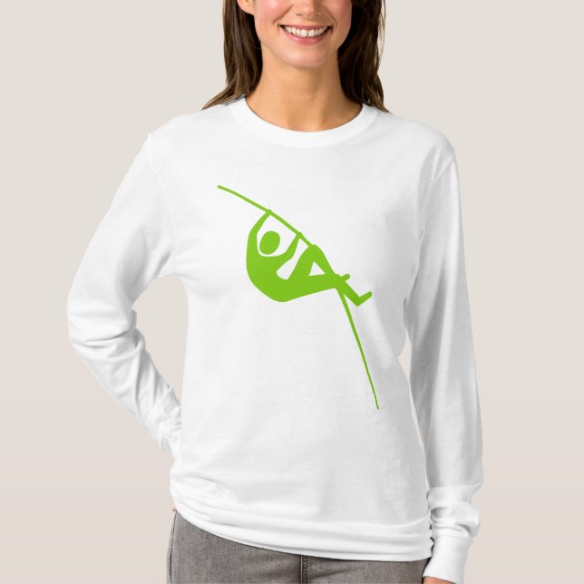 Camiseta Pole Vaulting - Verde marciano (Frente)