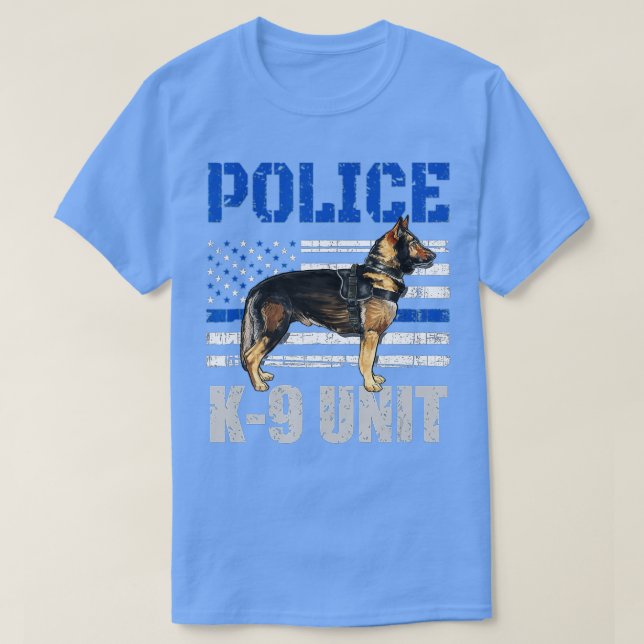 Camiseta Police K9 Unit  Thin Blue Line Officer Dog Costume (Frente do Design)