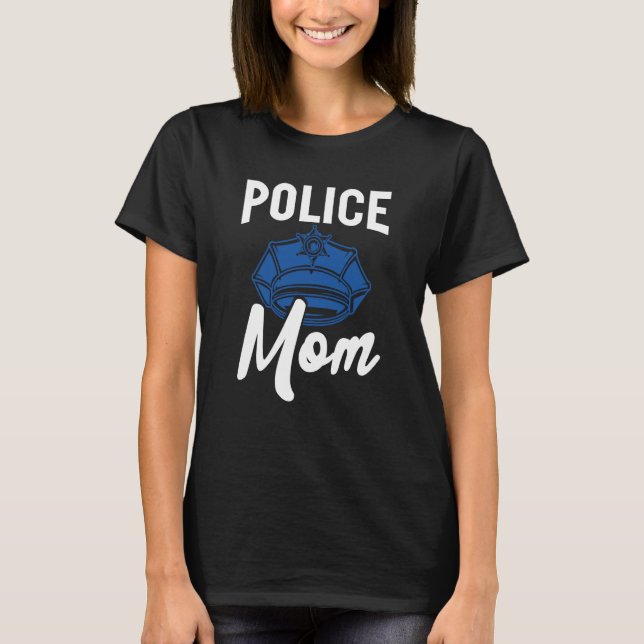 Camiseta Police Officer Police Mom Blue Line (Frente)