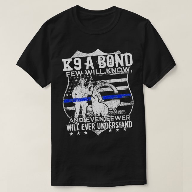 Camiseta Polícia 3 da Unidade de Polícia do K9 (Frente do Design)