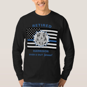 Camiseta Polícia Aposentada Limpa Linha Azul E Sai Engraç