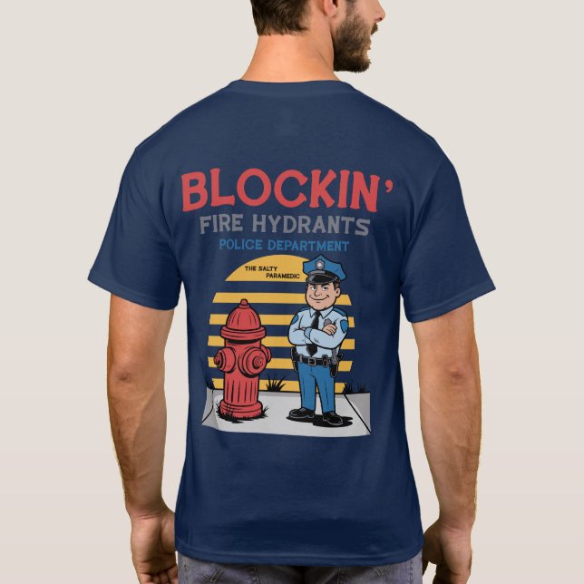 Camiseta Polícia Bloqueia Hidrantes (Verso)