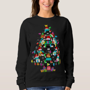 Camiseta Polícia Carro Árvore de Natal Papais noeis Engraça