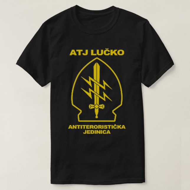 Camiseta Polícia croata ATJ LUCKO Specijalna Policija Tshi (Frente do Design)