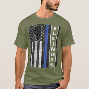 Camiseta Polícia da Linha Azul de Illinois Semana de Polí
