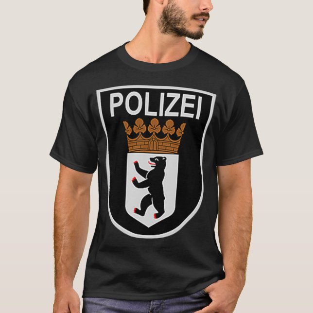 Camiseta Polícia de Berlim, Alemanha Polizei (Frente)