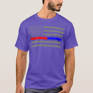 Camiseta Polícia de Bombeiro Sinalizador Vermelho fino Linh