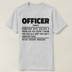 Camiseta Polícia de Definição do Noun Oficial Legal