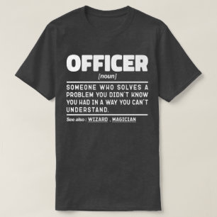 Camiseta Polícia de Definição do Noun Oficial Legal