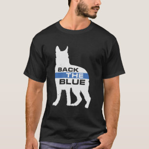 Camiseta Polícia de German shepherd Azul K9