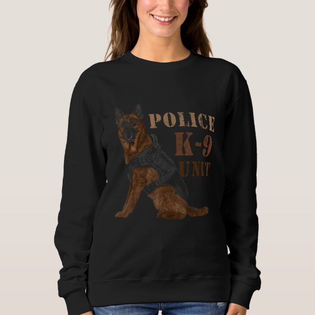 Camiseta Polícia de German shepherd da Equipe de Unidade de (Frente)
