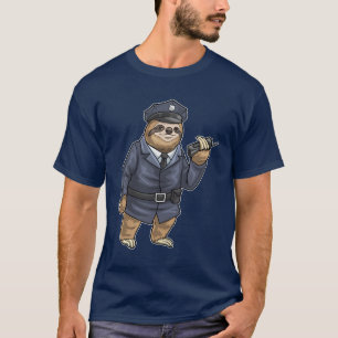 Camiseta Polícia de Microfone de Polícia Lenta