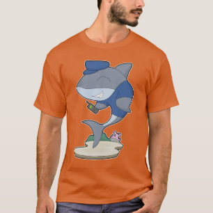 Camiseta Polícia de Microfone de Tubarão