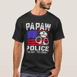 Camiseta Polícia De Papaw O Homem, Legenda Bandeira America