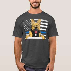 Camiseta Polícia de Polícia - Cão K9 - Polícia de Cão Germa