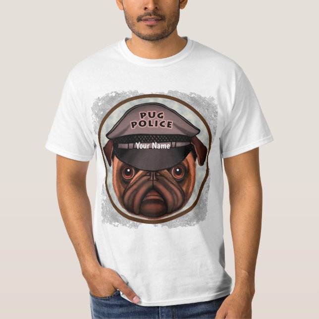 Camiseta Polícia de Pug (Frente)