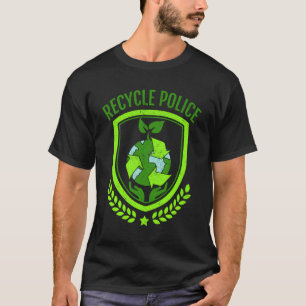 Camiseta Polícia de reciclar, Reciclagem Ambiental do Dia d