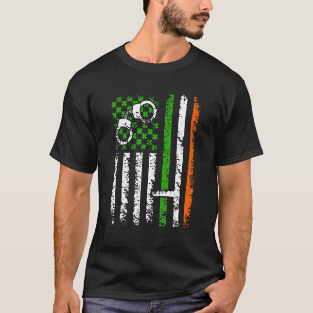 Camiseta Polícia de Retrô Nos Marca Rua De Shamrock Patrick (Frente)