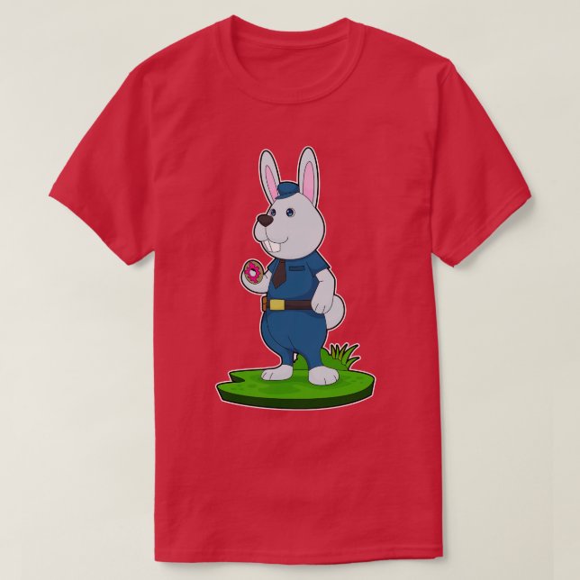 Camiseta Polícia de Rosquinha Cop de Coelho (Frente do Design)