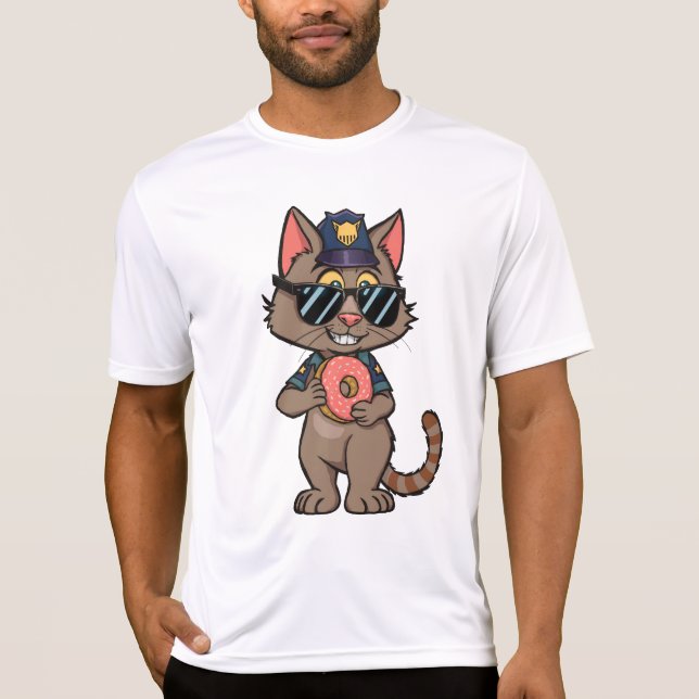 Camiseta Polícia de Rua - Polícia de Rosquinha de Cartoons  (Frente)