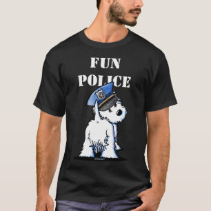 Camiseta POLÍCIA DIVERTIDA KiniArt Westie