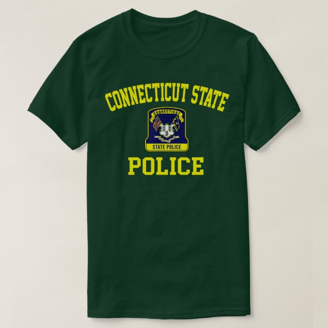 Camiseta Polícia do Estado de Connecticut (Frente do Design)