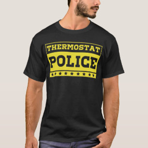 Camiseta Polícia do termostato amarelo