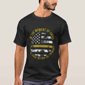 Camiseta Polícia E Bombeiros Dourados Hoodie Fino