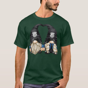 Camiseta Polícia Engraçada Gnomo Avó e Avô Melhor Polícia O