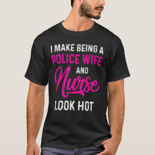 Camiseta Polícia Esposa Enfermeira Rn Mãe 40