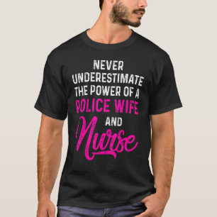 Camiseta Polícia Esposa Enfermeira Rn Mãe 41