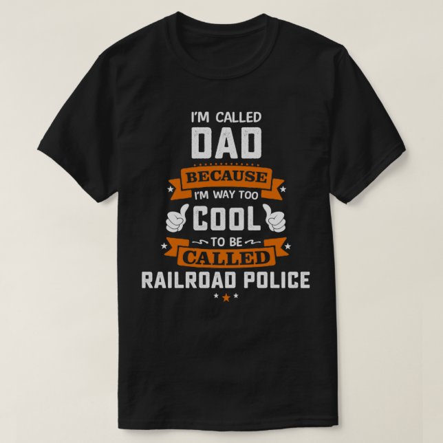 Camiseta Polícia Ferroviária Pai Polícia Ferroviária (Frente do Design)