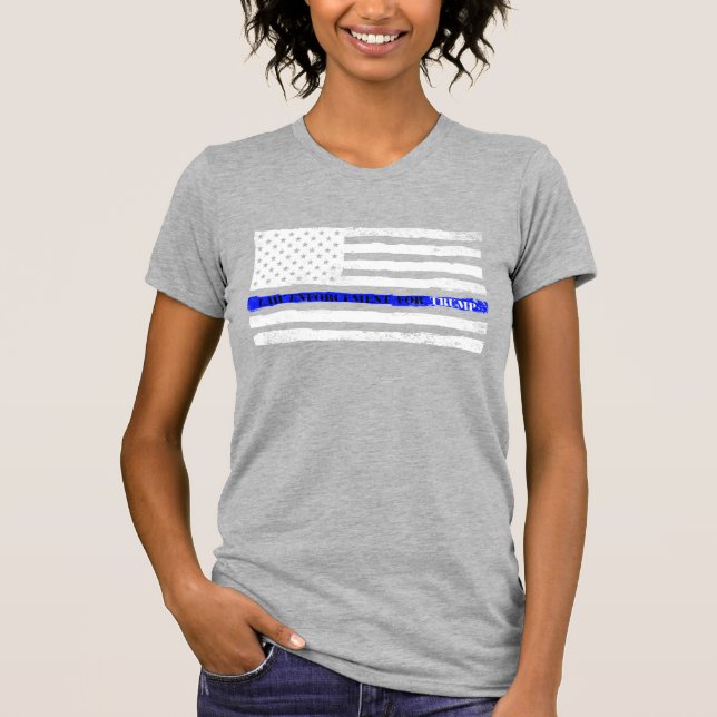 Camiseta Polícia fina de linha azul para TRUMP (Frente)
