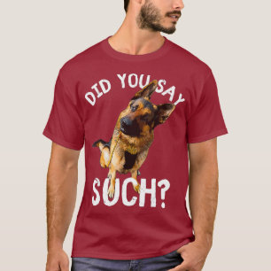 Camiseta Polícia Funny K9 Unidade Alemã Shepard Dizendo p