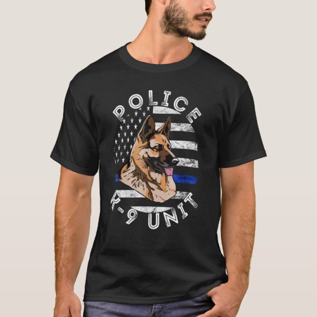 Camiseta Polícia German shepherd Unidade Usa K9 (Frente)