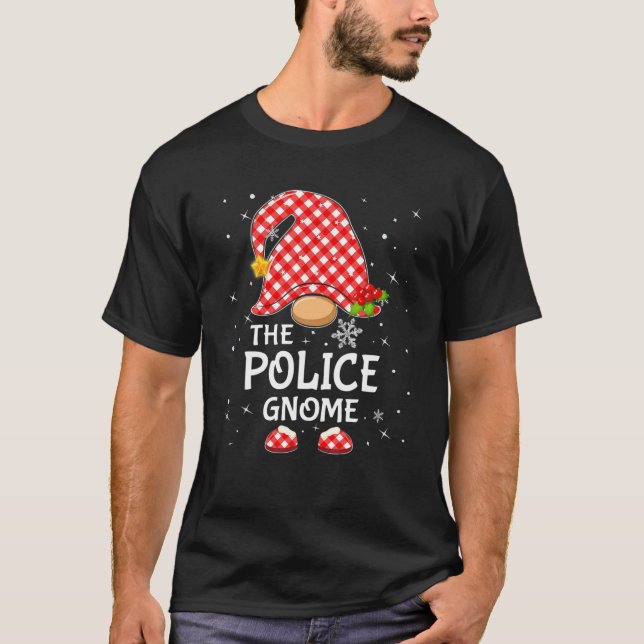 Camiseta Polícia Gnomo Matando Família Natal Pajama Ligh (Frente)