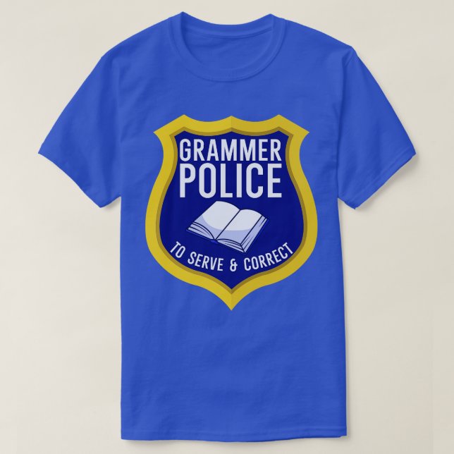 Camiseta Polícia Grammer para servir e corrigir (Frente do Design)