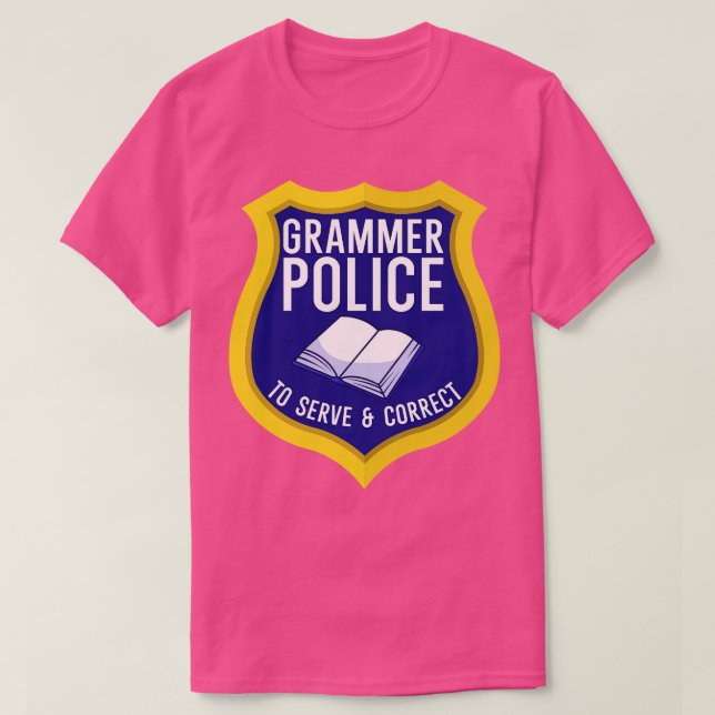 Camiseta Polícia Grammer para servir e corrigir (Frente do Design)
