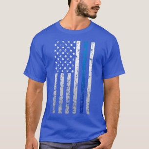 Camiseta Polícia Legal da Lei Azul Thin da Bandeira Americ