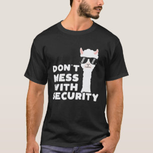 Camiseta Polícia Lhama de Segurança para Festas