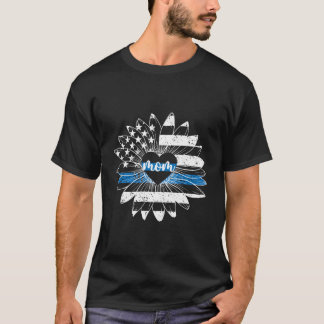 Camiseta Polícia Mãe Flor Mãe De Polícia Mãe