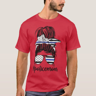 Camiseta Polícia Mãe Mensageira Policial Mãe Blu