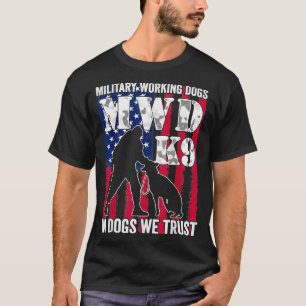 Camiseta Polícia Militar de Cachorros de Trabalho da MWD K9